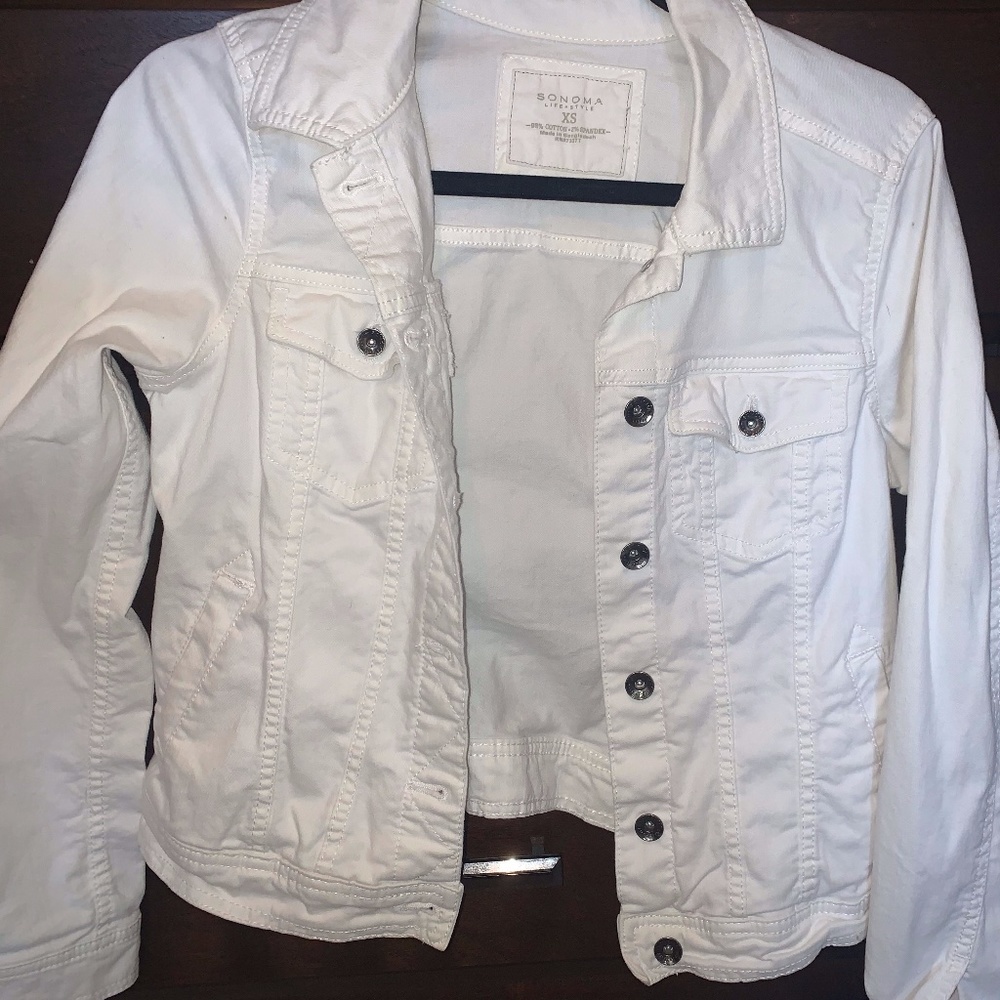 White denim jacket